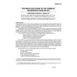 Solved Problems - POLYMATH Software