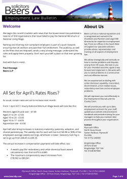 BEERS Employment Law Newsletter March 2017