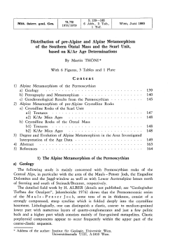 Distribution of pre-Alpine and Alpine Metamorphism of the Southern