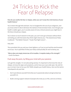24 Tricks to Kick the Fear of Relapse