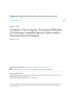 To Speak or Not to Speak: Theoretical