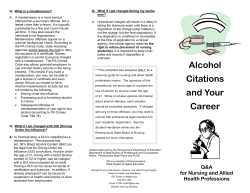 Alcohol Citations and Your Career