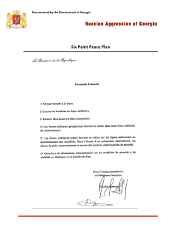 Russian Aggression of Georgia Six Point Peace Plan