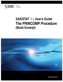 The PRINCOMP Procedure