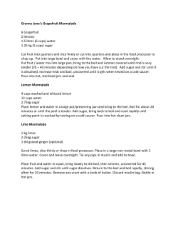 Granny June`s Grapefruit Marmalade