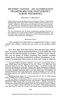 Beyond Tanner: An Alternative Framework for Postverdict Juror