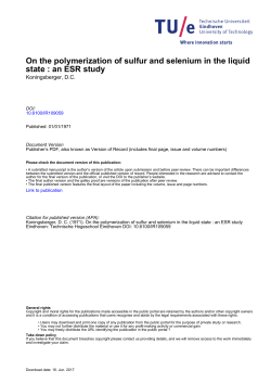 On the polymerization of sulfur and selenium in the liquid state : an