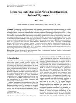 Measuring Light-dependent Proton Translocation