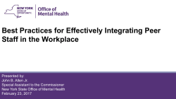 Presentation Slides - Academy Of Peer Services