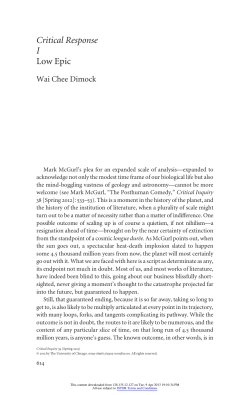 Low Epic - Critical Inquiry