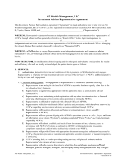 AE Wealth Management, LLC Investment Adviser Representative