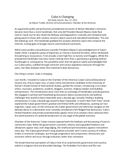 Cuba Is Changing - Chamber of the Americas