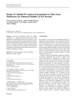 Design of Colloidal Pt Catalysts Encapsulated by Silica Nano