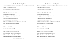 The Crucible- Act IV Reading Guide The Crucible