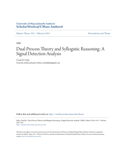 Dual-Process Theory and Syllogistic Reasoning