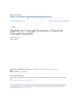 Eligibility for Copyright Protection: A Search for Principled Standards