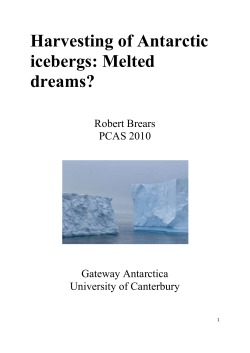 Harvesting of Antarctic icebergs: Melted dreams?