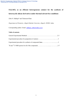 P2O5/SiO2 as an efficient heterogeneous catalyst for the synthesis