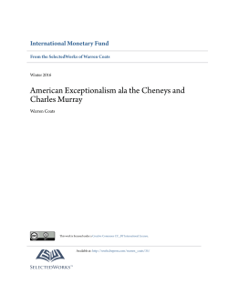 American Exceptionalism ala the Cheneys and Charles Murray