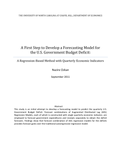 A First Step to Develop a Forecasting Model for the U.S. Government