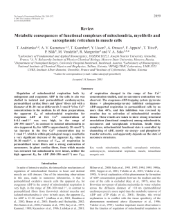 Review Metabolic consequences of functional complexes of