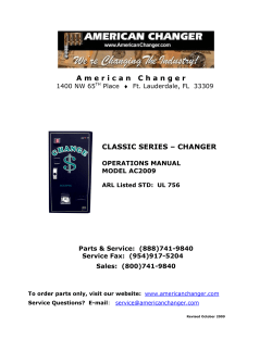 A m e r i c a n   C h a n g e r  CLASSIC SERIES &ndash; CHANGER