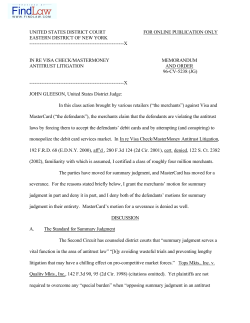 In Re: Visa Check/Mastermoney Antitrust Litigation