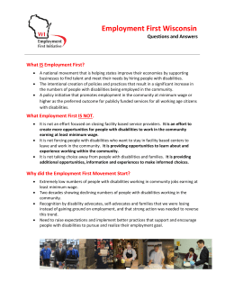 Employment First Wisconsin
