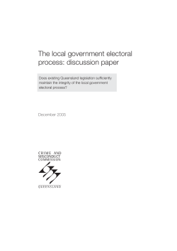 The local government electoral process: discussion paper