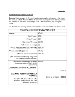 MAXIMUM ASSESSED WEEKLY CHARGE