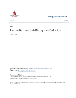 Human Behavior: Self-Discrepancy Reduction