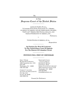 Petition For Writ Of Certiorari