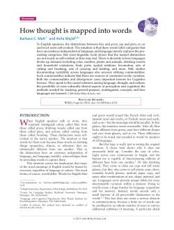 How thought is mapped into words