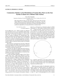 Commentary Relative to the Distribution of Gamma