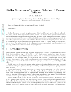 Stellar Structure of Irregular Galaxies. I. Face
