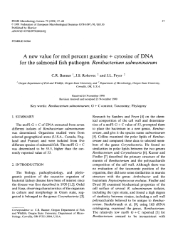 A new value for mol percent guanine + cytosine of DNA for the