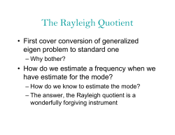 The Rayleigh Quotient