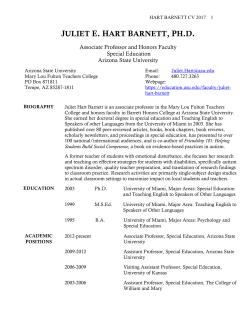 juliet e. hart barnett, ph.d.