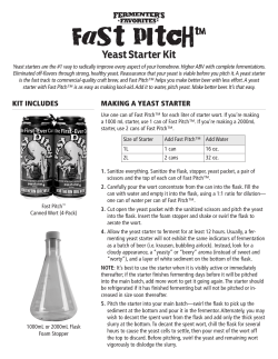 Fast Pitch&trade;tm Yeast Starter Kit