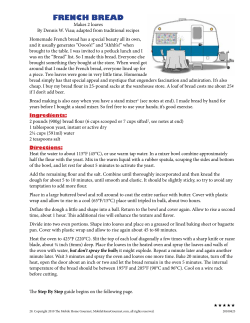 French Bread - Mobile Home Gourmet