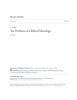 The Problems of a Biblical Mariology
