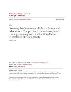 Assessing the Constitution`s Role as a Protector of Minorities: A