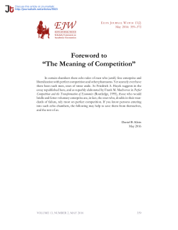 The Meaning of Competition &middot; Econ Journal Watch : Discovery