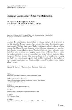 Hermean Magnetosphere-Solar Wind Interaction