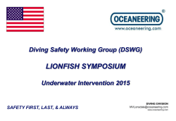 Diving Operations - Diving Safety Work Group