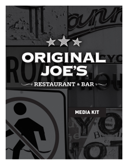 Media Kit - Original Joe`s