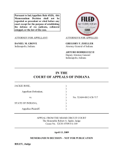 Jackie Rose v. State of Indiana