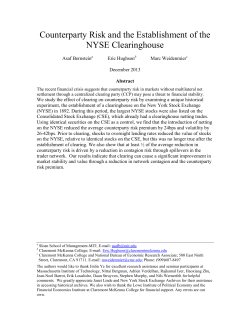 The Introduction of Clearing on the NYSE