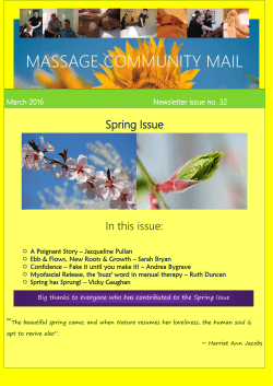 massage community mail - Sheffield Centre for Massage Training