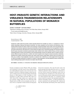 host&ndash;parasite genetic interactions and virulence